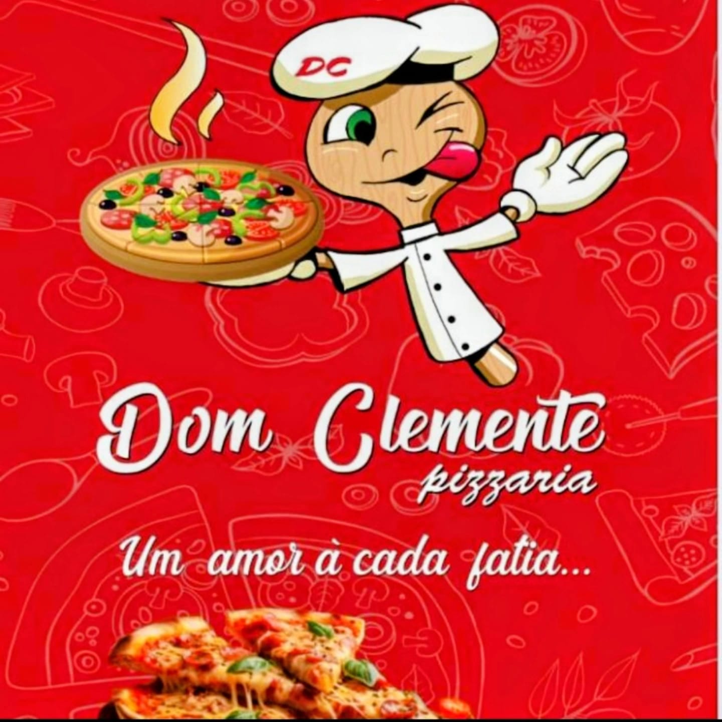 PIZZARIA DON CLEMENTE:Atenção, amantes de pizza! Chegou a hora de experimentar um sabor que faz toda a diferença! Na Pizzaria Dom Clemente, cada pizza é preparada com carinho em forno a lenha, trazendo aquele aroma irresistível e um sabor incomparável. Trabalhamos com ingredientes selecionados e produtos de primeira qualidade, para garantir uma experiência única a cada fatia E o melhor: você pode saborear tudo isso sem sair de casa! Peça pelo nosso delivery e receba sua pizza quentinha e deliciosa. Pizzaria Dom Clemente – Rua Euclides da Cunha, 490. Delivery: 99673-1023 ou 99744-4448. Pizzaria Dom Clemente... Um amor a cada fatia!